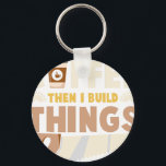 first i drink coffee then i build things key ring<br><div class="desc">A stylish keychain featuring a vintage classic car design. A perfect accessory for car lovers and collectors. Great for everyday use or as a small and thoughtful gift for classic car enthusiasts.</div>