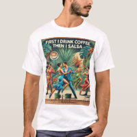 "First I Drink Coffee, Then I Salsa Dance T-shirt