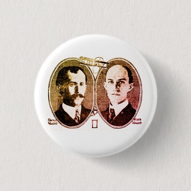 First in Flight 3 Cm Round Badge (Front)