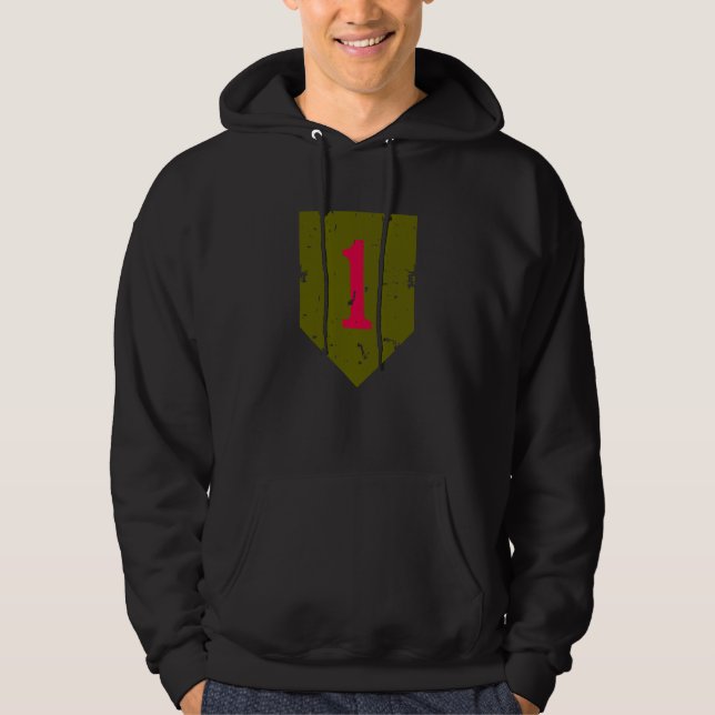 First Infantry Division "Big Red One" Distressed Hoodie (Front)