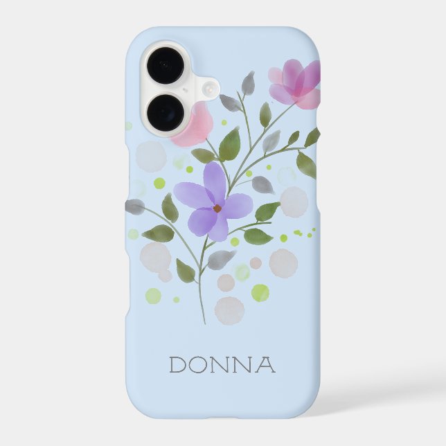 First Initial Plus Name Donna with Flowers (Back)
