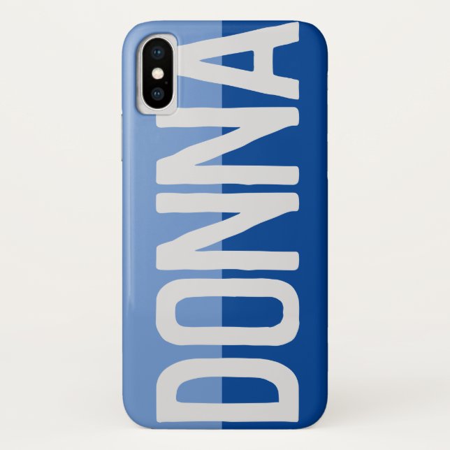 First Initial Plus Name Donna with Flowers Case-Mate iPhone Case (Back)
