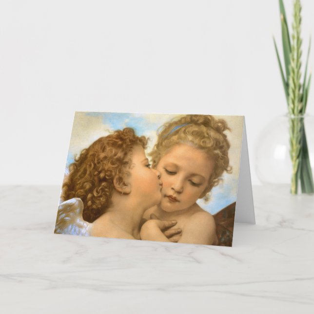 First Kiss (angel detail) by Bouguereau Card (Front)