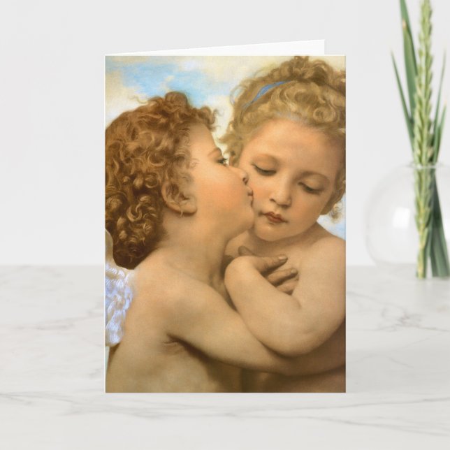 First Kiss (angel detail) by Bouguereau Card (Front)