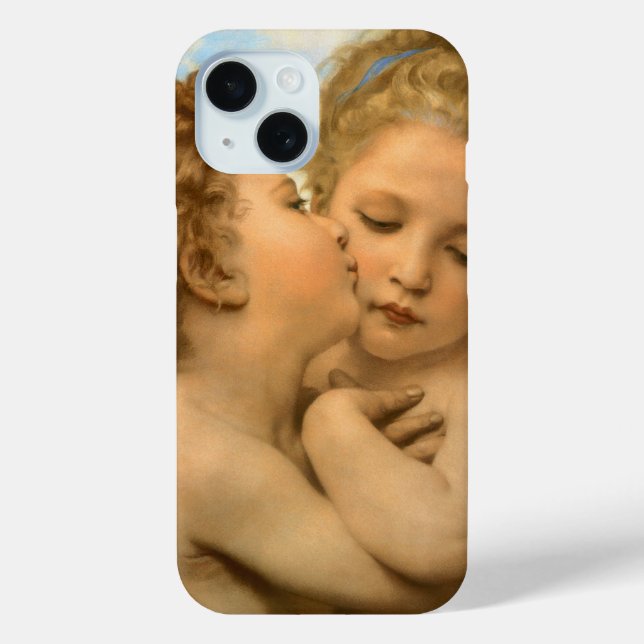 First Kiss (angel detail) by Bouguereau Case-Mate iPhone Case (Back)