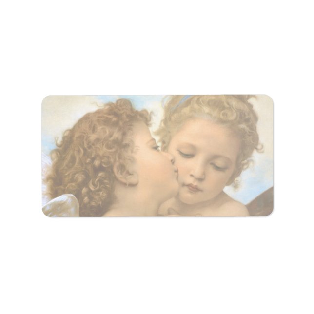 First Kiss (angel detail) by Bouguereau Label (Front)