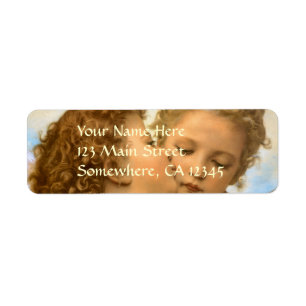 First Kiss (angel detail) by Bouguereau Return Address Label