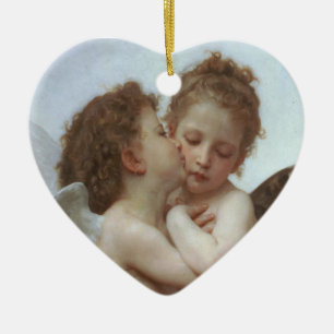 First Kiss - Beautiful Angel Painting Ceramic Ornament