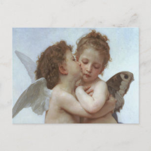 First Kiss - Beautiful Angel Painting Postcard