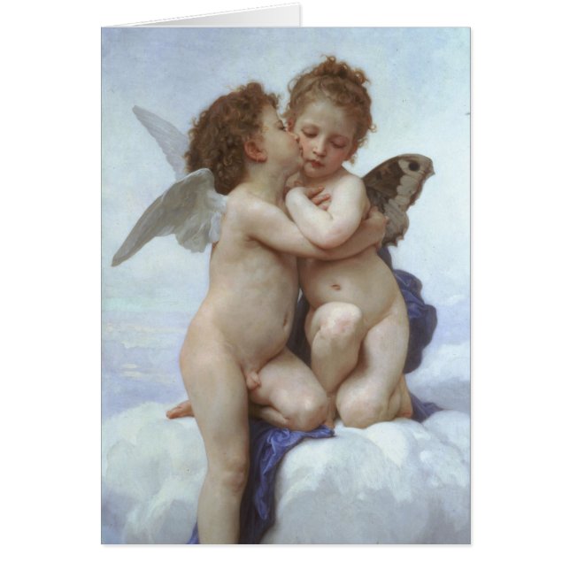 First Kiss by Bouguereau, Vintage Victorian Angels (Front)