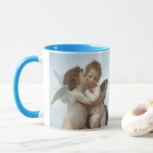 First Kiss by Bouguereau, Vintage Victorian Angels Mug