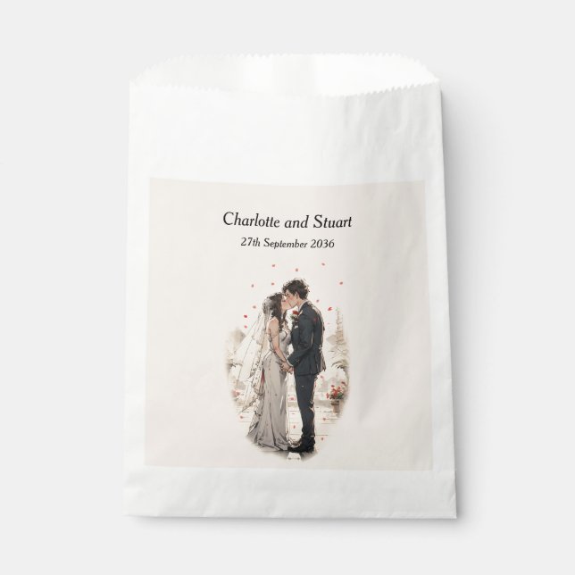 First Kiss Favour Bag (Front)