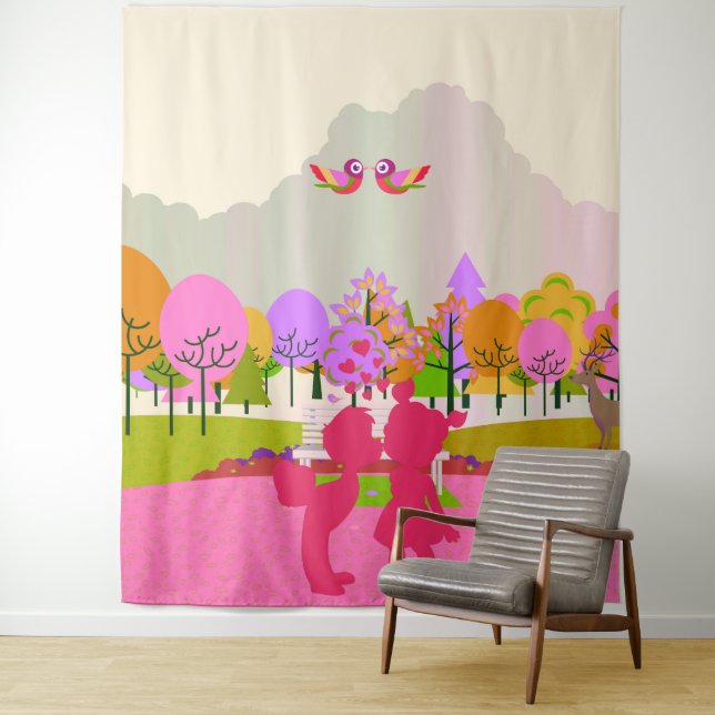 first kiss tapestry (In Situ)