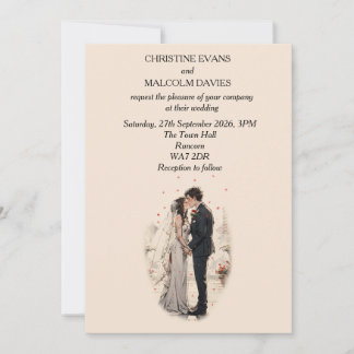 First Kiss Wedding Invitation