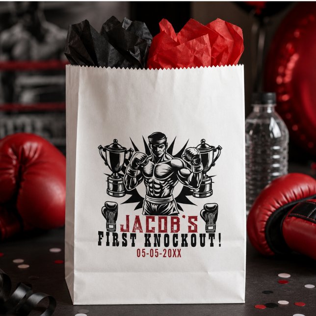 First Knockout Boxing Birthday Party Favour Bag (First Knockout Boxing Birthday Party Favor Bag)
