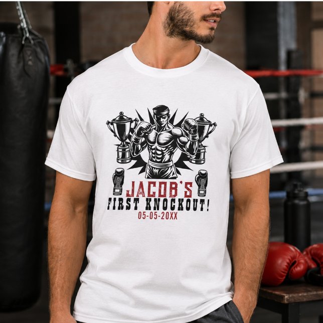 First Knockout Boxing Birthday Party T-Shirt (First Knockout Boxing Birthday Party T-Shirt)