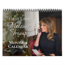 First Lady Melania Trump 2027 Photo Monthly Wall