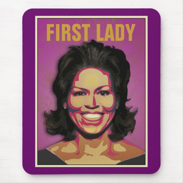 First Lady Michelle Obama Mouse Pad (Front)