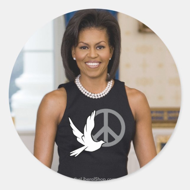 First Lady of Peace Round Stickers (Front)
