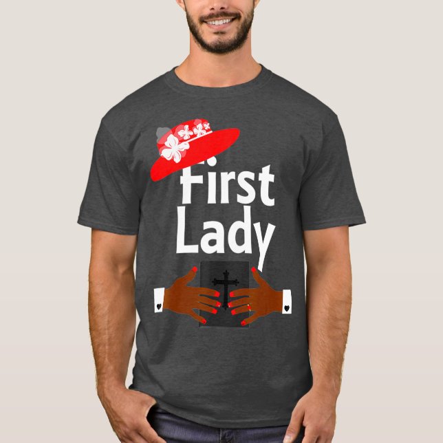 First Lady Pastors Wife Christian Religious Red T-Shirt (Front)