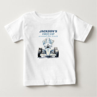 First Lap Around The Track Race Car 1st Birthday Baby T-Shirt