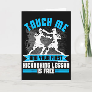 First Lesson Kickboxing T Shirt Mma Gift For Men W Card
