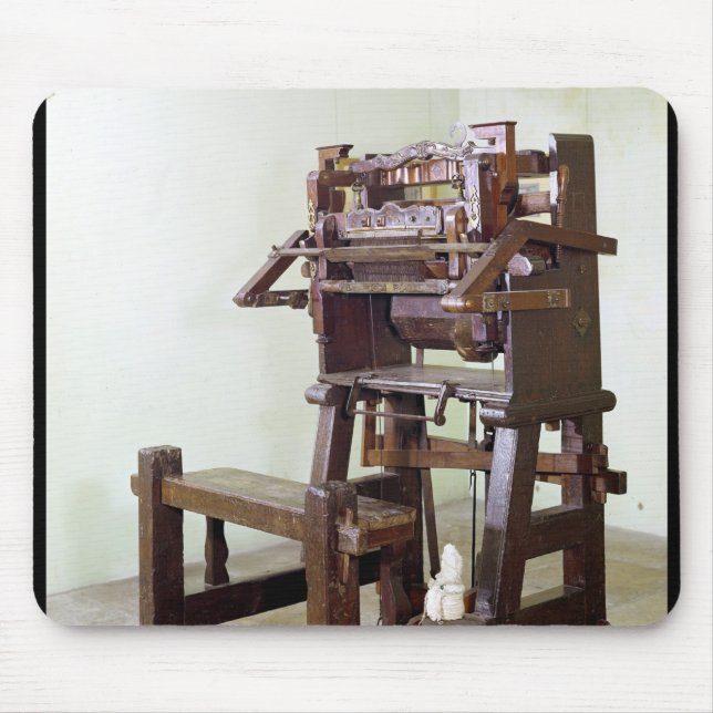 First loom for weaving stockings, 1750 mouse pad (Front)