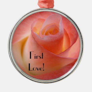 First Love! ornaments Valentines gifts Pink Rose