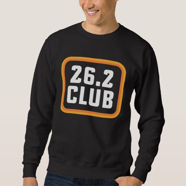 First Marathon Runner Running 26 2 Club Marathoner Sweatshirt (Front)