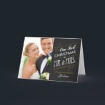 First Married Christmas Holiday Greeting Card<br><div class="desc">Design © Berry Berry Sweet.  Visit our design showroom at WWW.BERRYBERRYSWEET.COM</div>