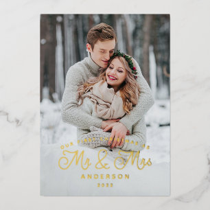 First Married Christmas Wedding Announcement