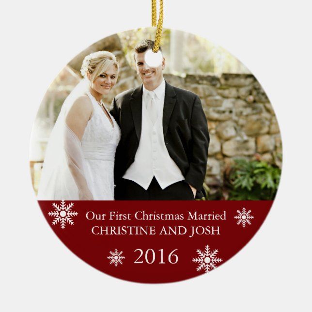 First Married II ı Customisable Christmas ornament (Front)