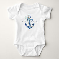 First Mate Baby Bodysuit | Nautical Watercolor Anc