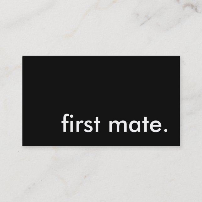 first mate. business card (Front)