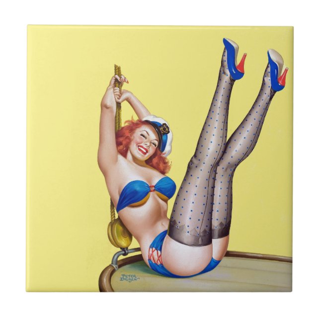 First Mate by Peter Driben 1953 Ceramic Tile (Front)