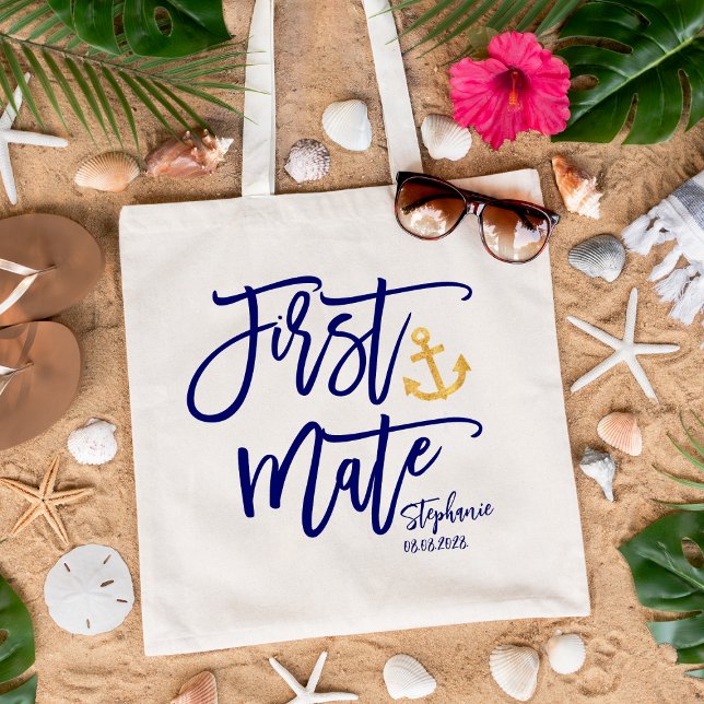 First Mate | Nautical Maid of Honour  Tote Bag (Creator Uploaded)
