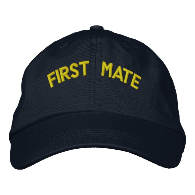 First mate text embroidered hat (Front)