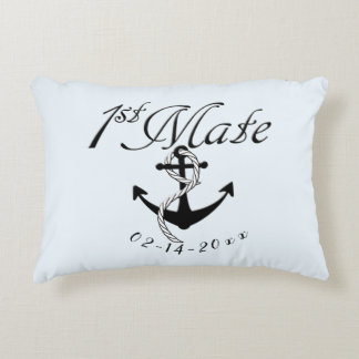 First Mate with Anchor Decorative Cushion