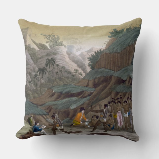 First Meeting of French Explorers with the Indigen Cushion (Front)