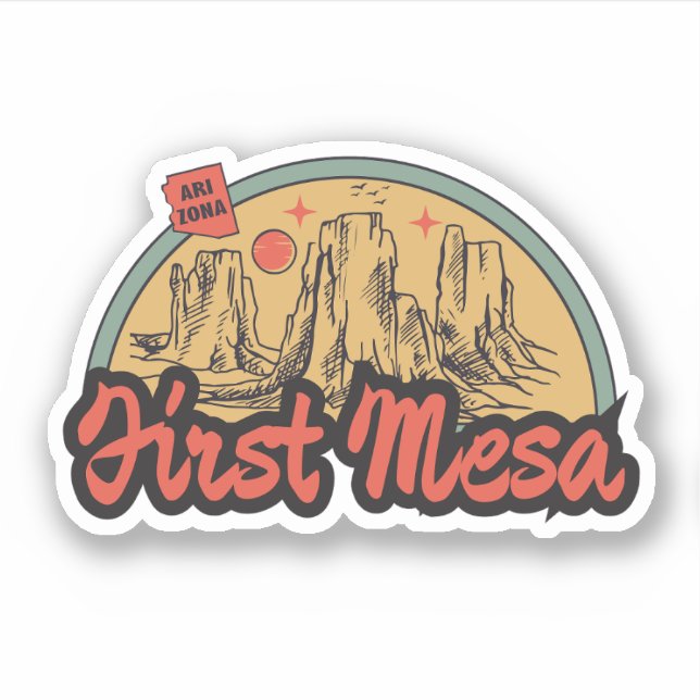 First Mesa, Arizona  Sticker (Front)