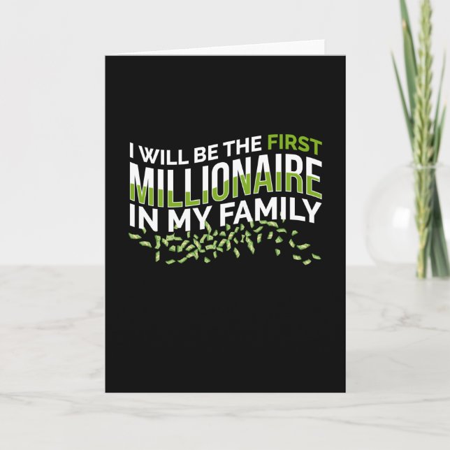 First Millionaire Trader Money Chart Card (Front)