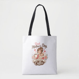 First Mother’s Day Fuelled by Coffee – New Mum Gif Tote Bag