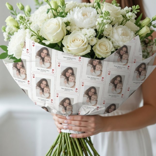 First Mother’s Day Personalized Photo  Wrapping Paper (Creator Uploaded)