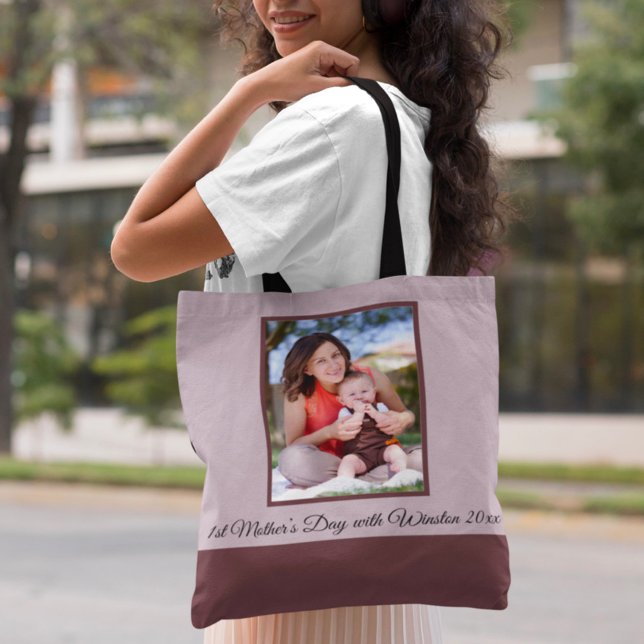 First Mother’s Day Photo Tote Bag (Creator Uploaded)