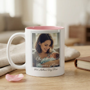 First Mother's Day After Adoption Personalised Two-Tone Coffee Mug