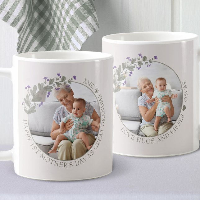First Mother's Day as | 2 Photo Wildflower Frame Coffee Mug (Creator Uploaded)