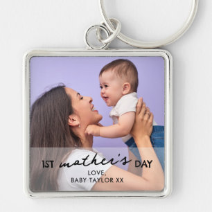 First Mothers Day Baby & Mum Photo Key Ring