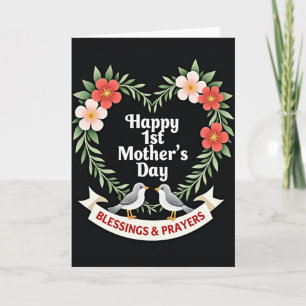 First Mothers Day Birds Wreath Card