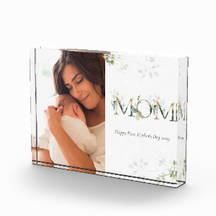 First Mother's Day Botanical Letters Photo Block