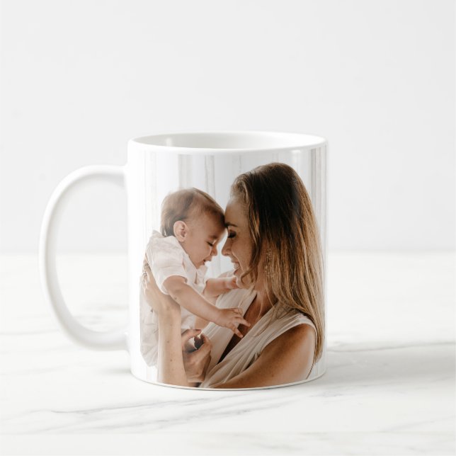 First Mother's Day Custom Photo Gift for Mum Coffee Mug (Left)